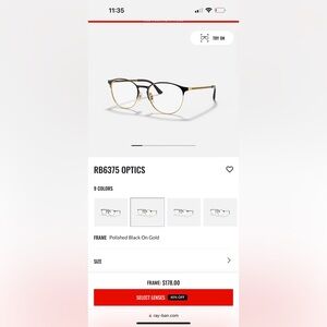 Ray-ban prescription glasses RB6375 frames